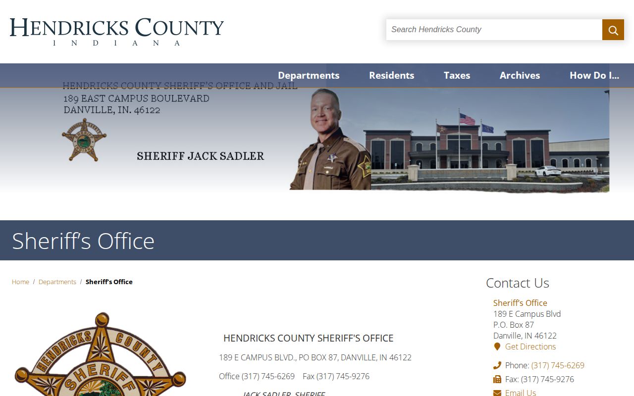Hendricks County Sheriff wanted notice and tip source